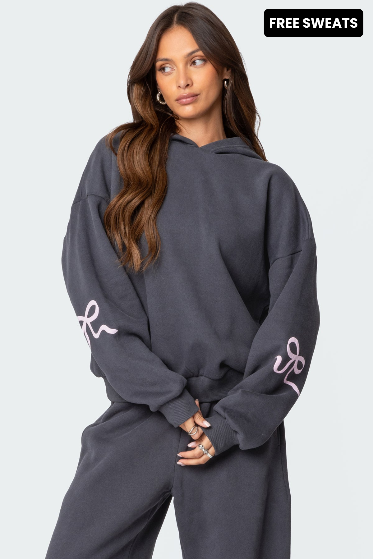 Bonnie Bow Detail Hoodie (Free Sweats)